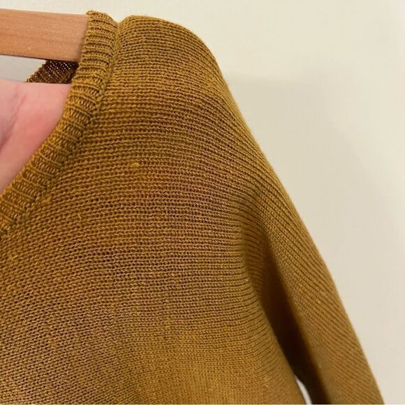 Garnet Hill Two-Piece Sweater Set in Mustard Yellow | Size S - Picture 3 of 16